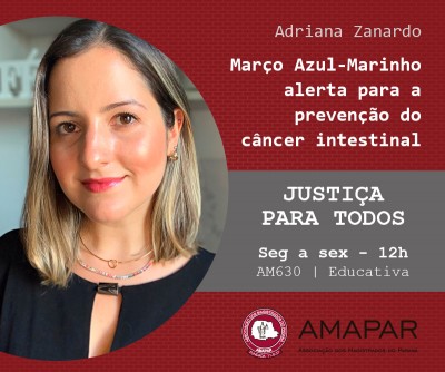 Alerta para a prevenção do câncer intestinal - Março Azul-Marinho 