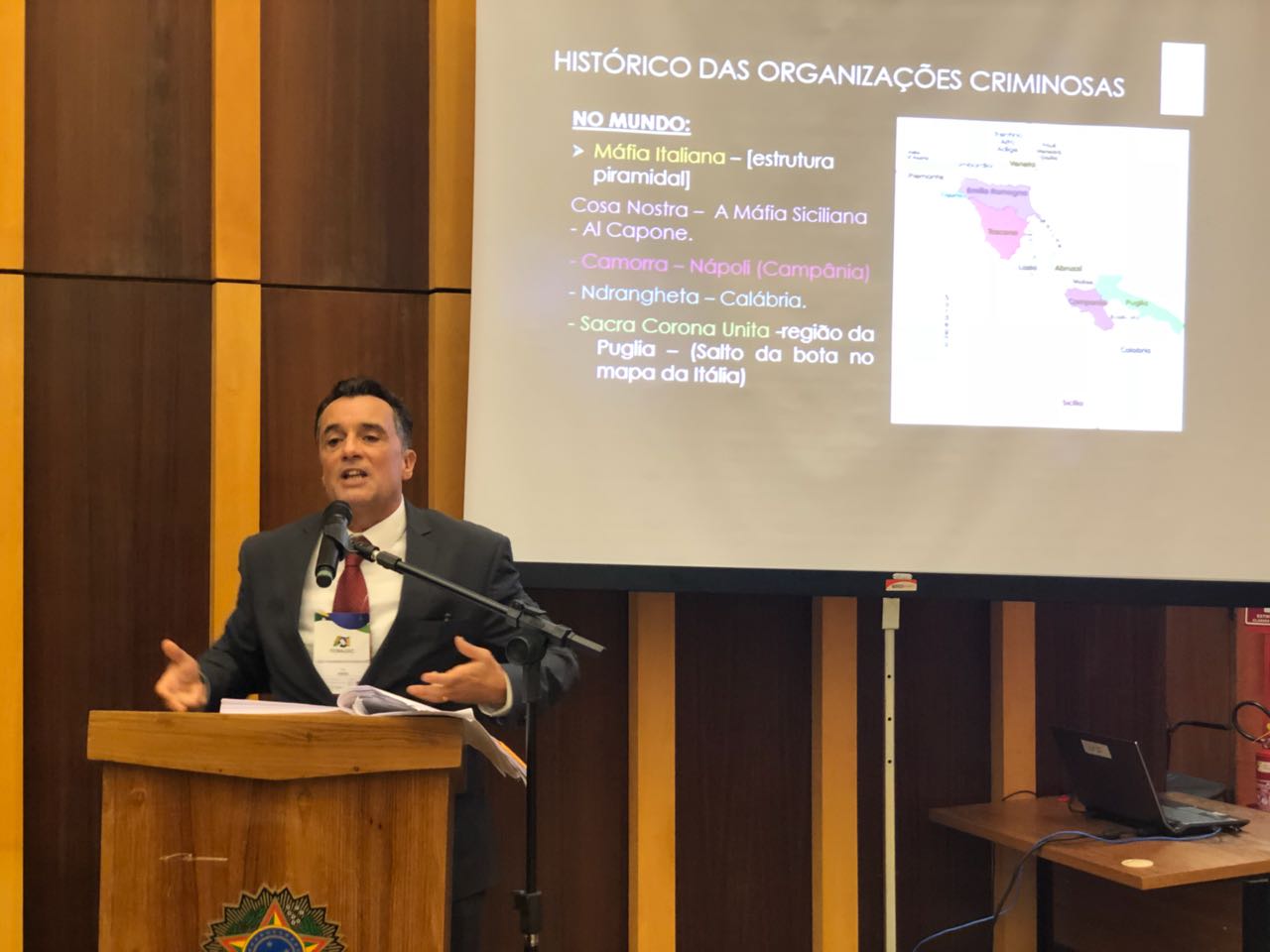 Diretor-geral da EMAP fala sobre crime organizado durante painel no encontro do FONAJUC 
